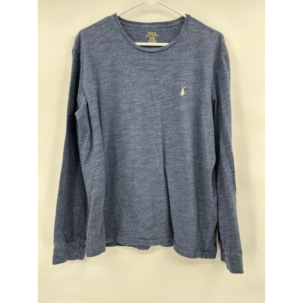 Polo Ralph Lauren Mens‎ Long Sleeve T Shirt Size Large Preppy Old Money Blue